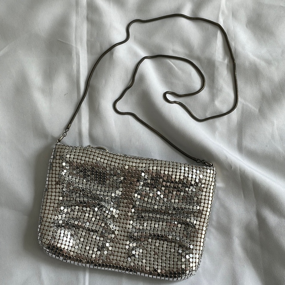 Silver Sequin Party Bag, Sparkly Silver Shoulder Bag